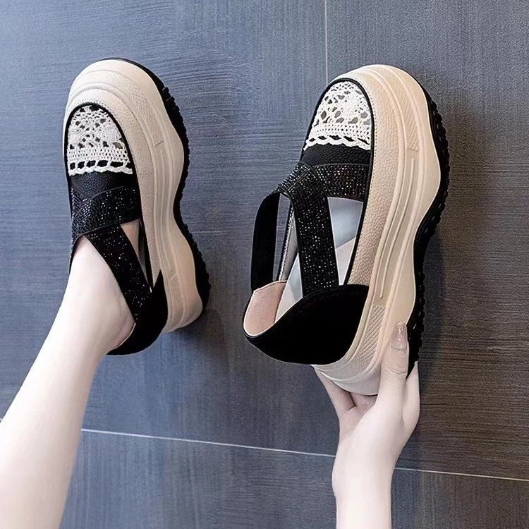 Giày sandal nữ tăng chiều cao mẫu mới 2024 thoáng khí phù hợp cho mùa hè nóng nực - Jebee Shoes giày dép nữ